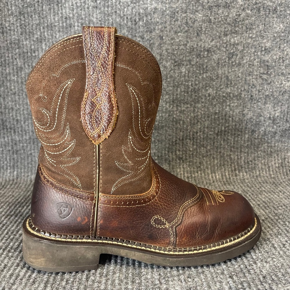 Ariat Fatbaby Style Western Boots Womens 9B Brown Leather Cowgirl Ranch Boots